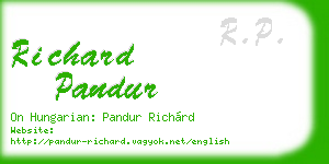 richard pandur business card